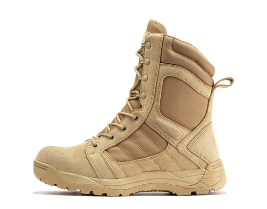 Side Zipper Rubber Sole Tactical Boots