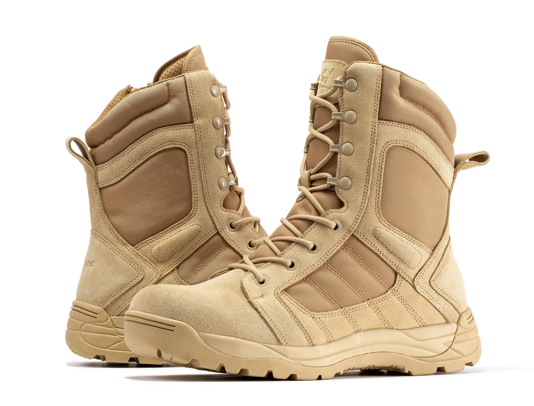 Side Zipper Rubber Sole Tactical Boots