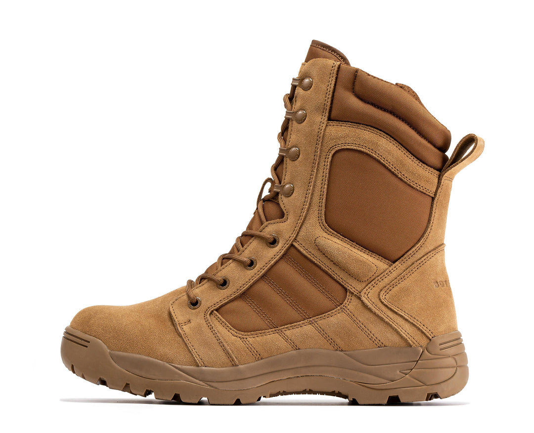 Side Zipper Rubber Sole Tactical Boots