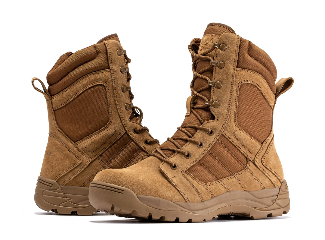 Side Zipper Rubber Sole Tactical Boots