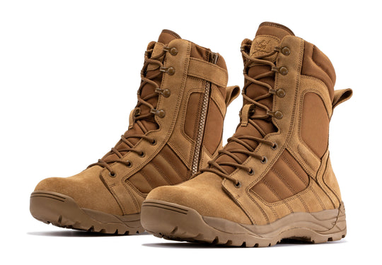 Side Zipper Rubber Sole Tactical Boots