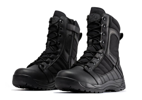 Side Zipper Rubber Sole Tactical Boots