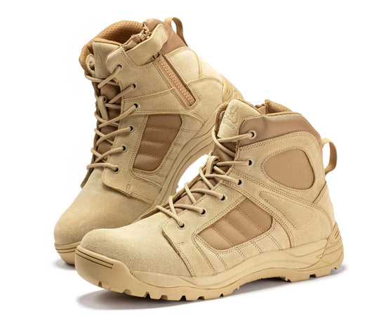 Side Zipper Rubber Sole Tactical Boots